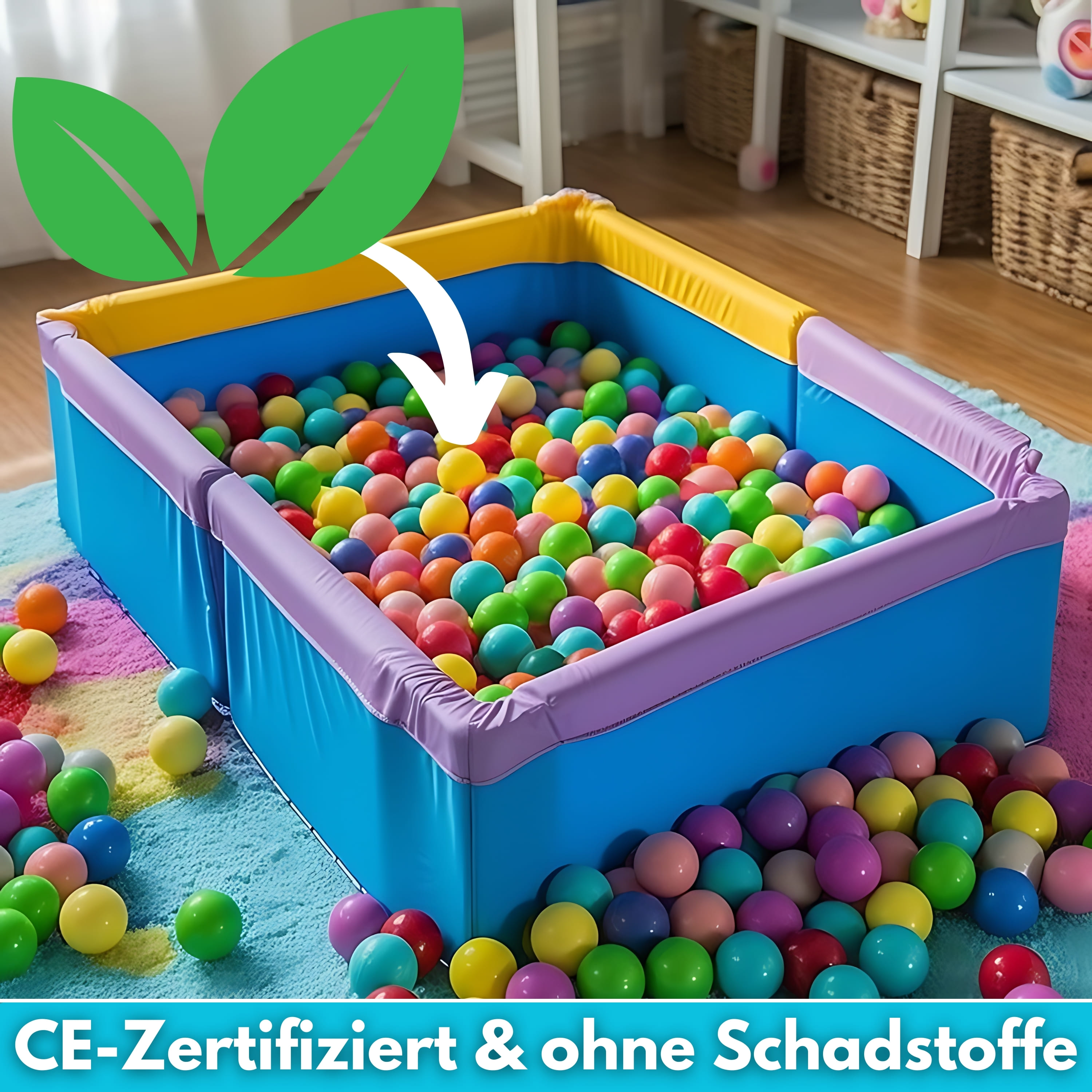 Ecosa EO-1091 Bällebad Bälle 500 Stk