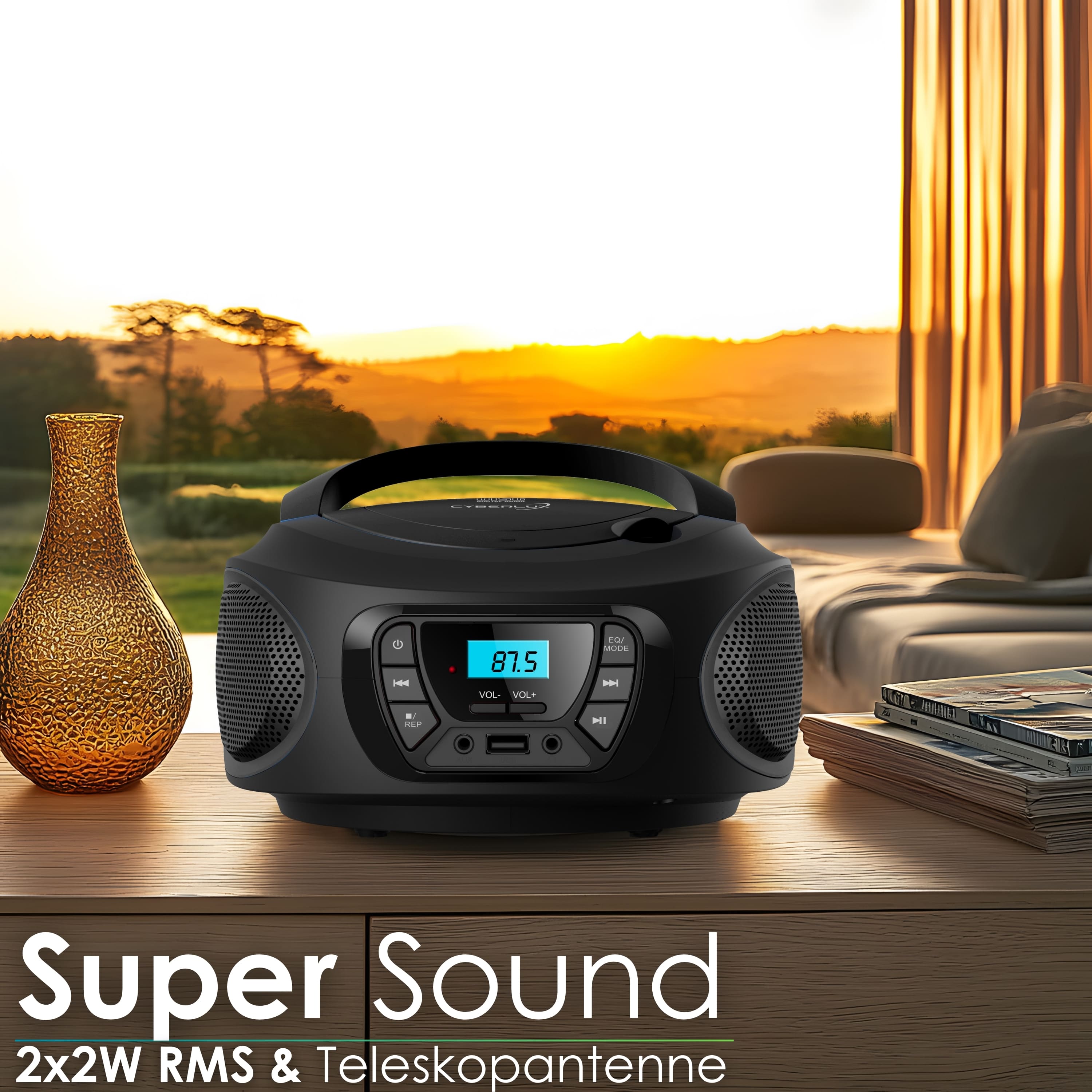 Cyberlux CL-600 CD-Player Schwarz