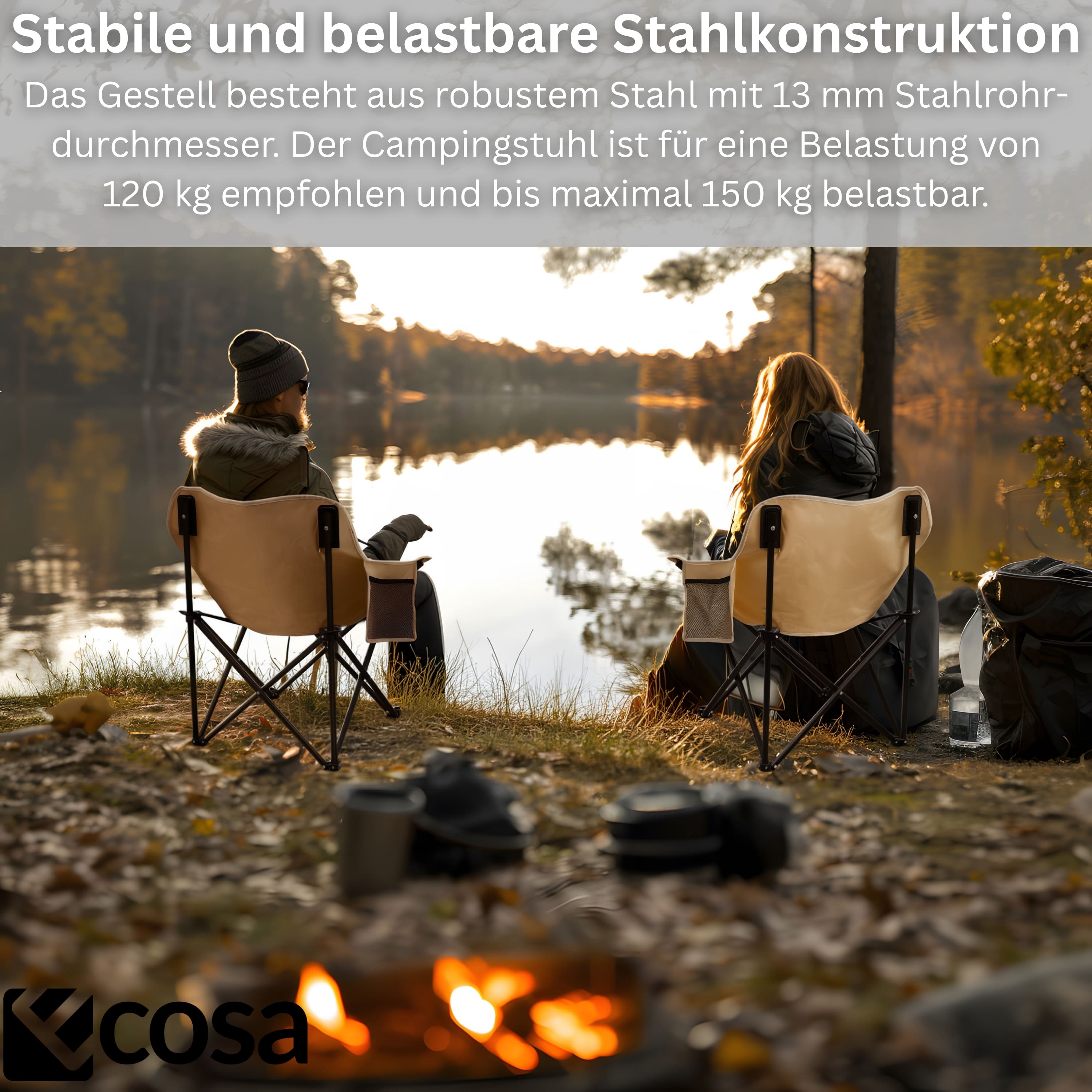 Ecosa EO-5091 Campingstuhl Beige