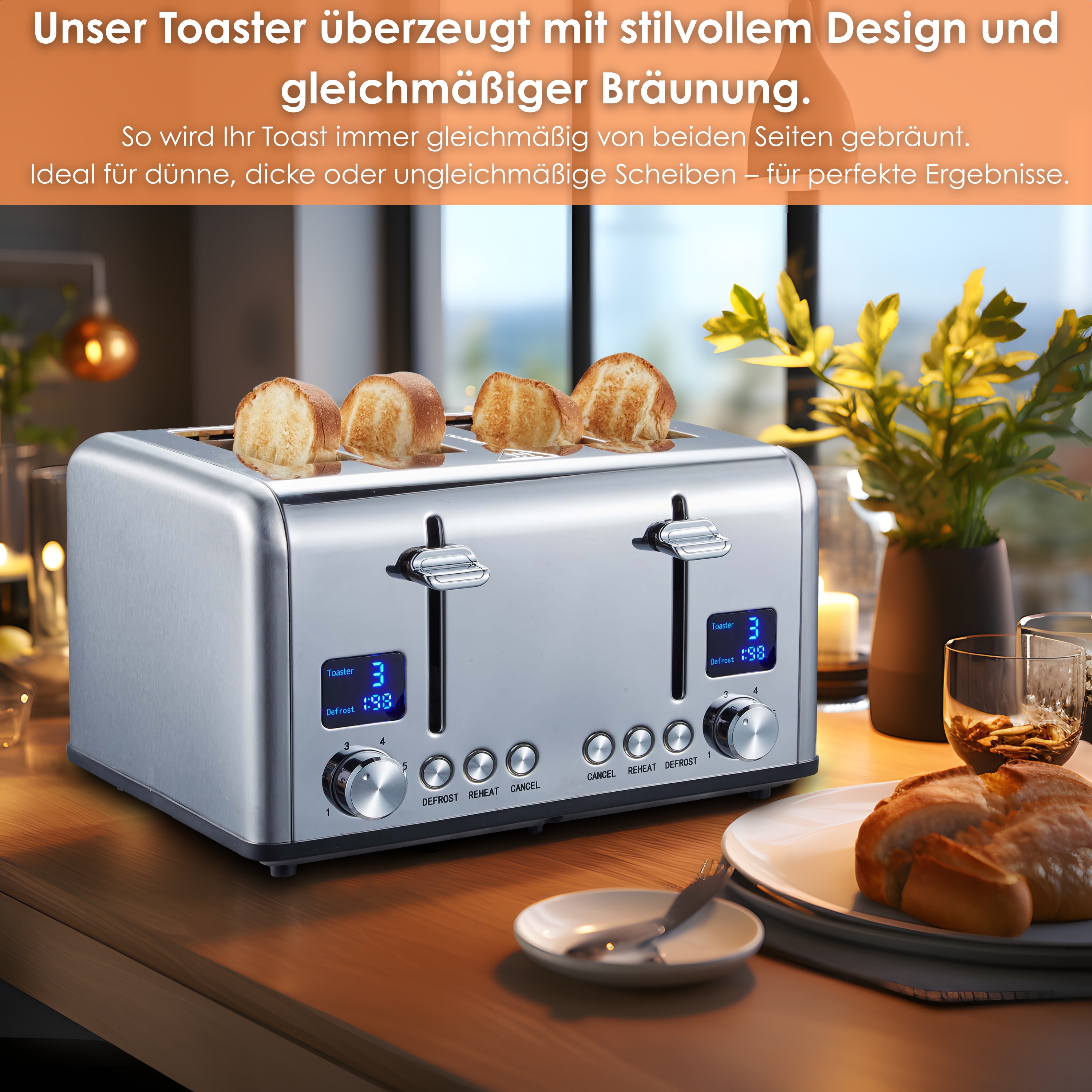 Steinborg SB-2080 Toaster 4 Scheiben Steinborg SB-2080 Toaster 4 Scheiben