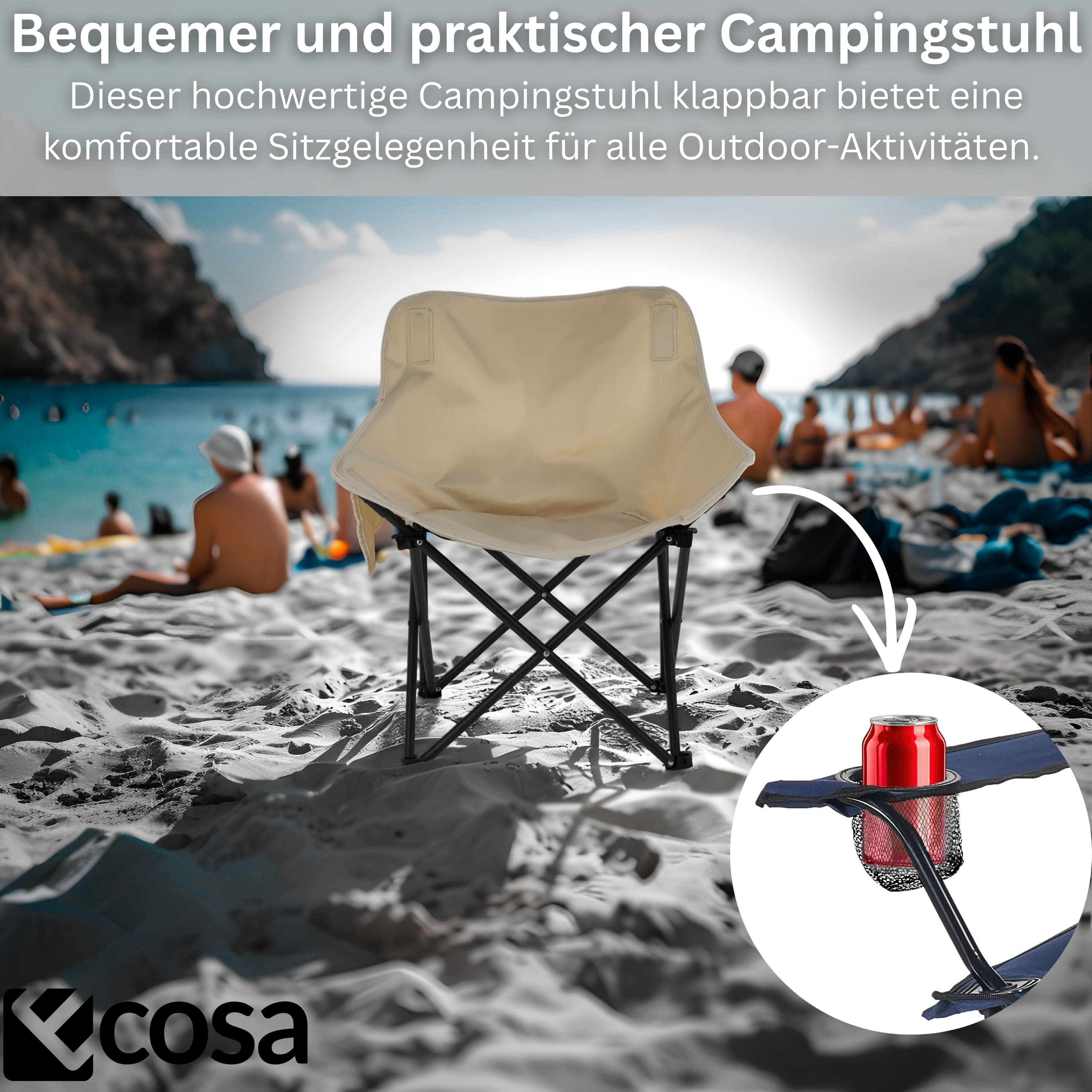 Ecosa EO-5091 Campingstuhl Beige