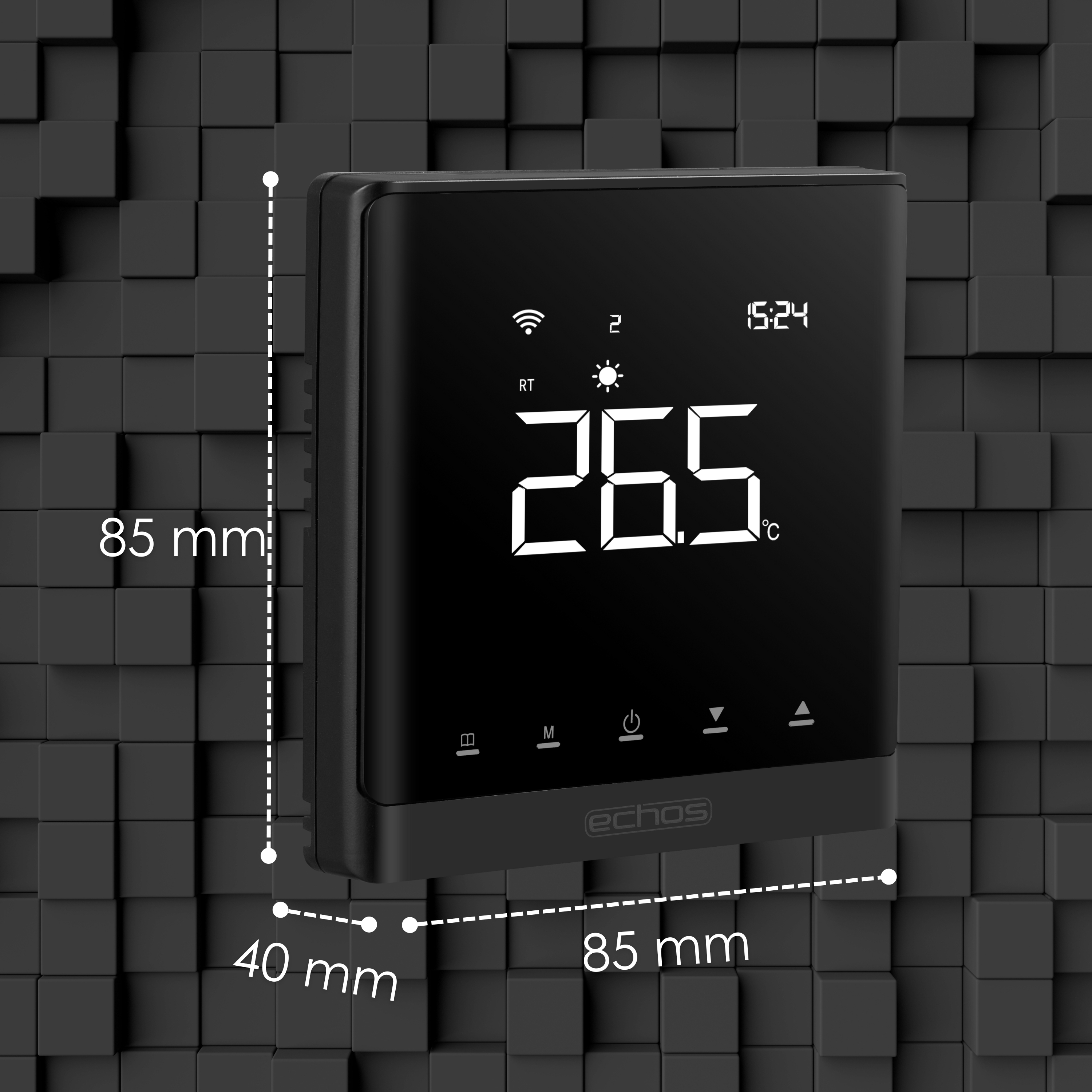 Echos Eco-4181 Smart Wandthermostat Schwarz