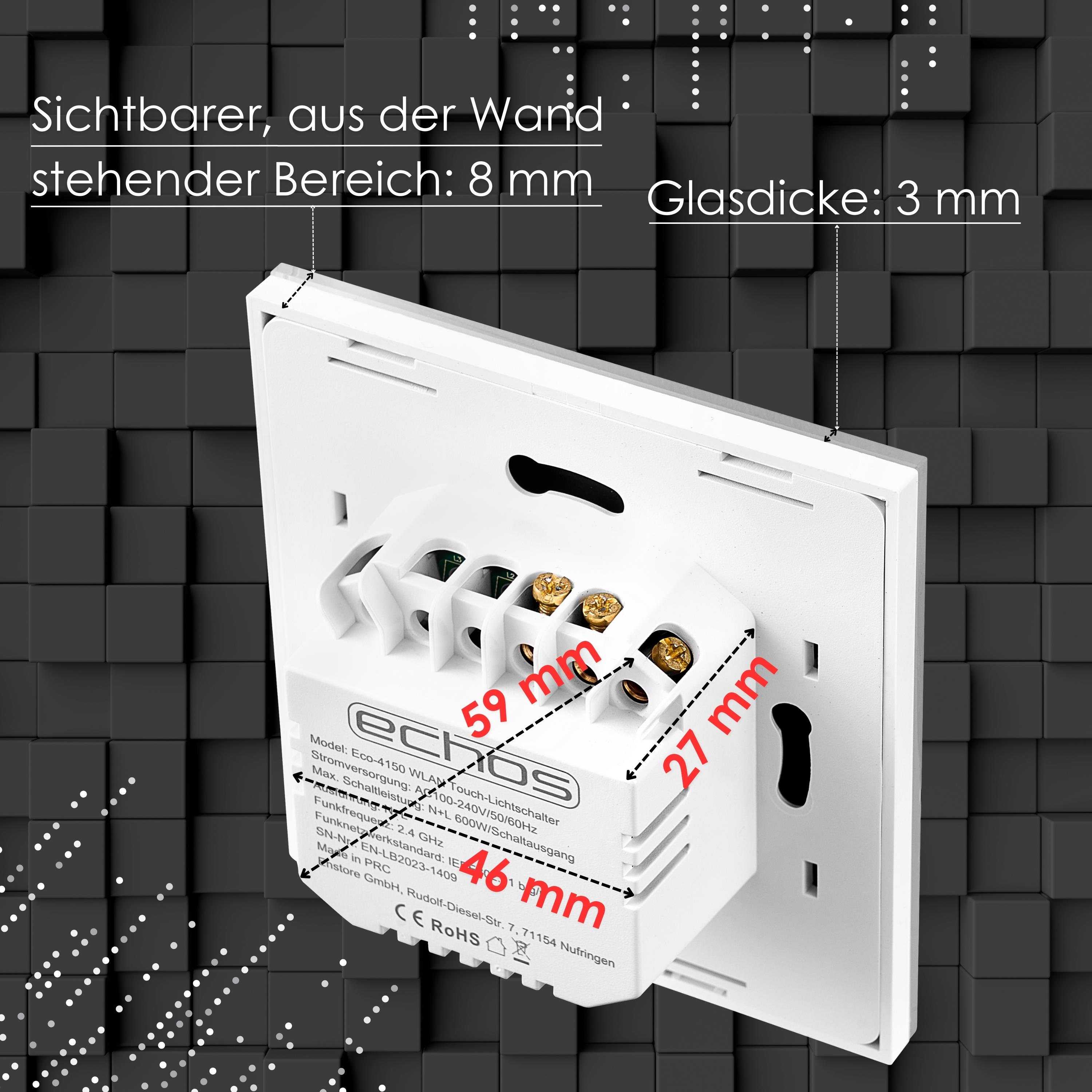 Echos Eco-4150 1er WLAN Touch-Lichtschalter