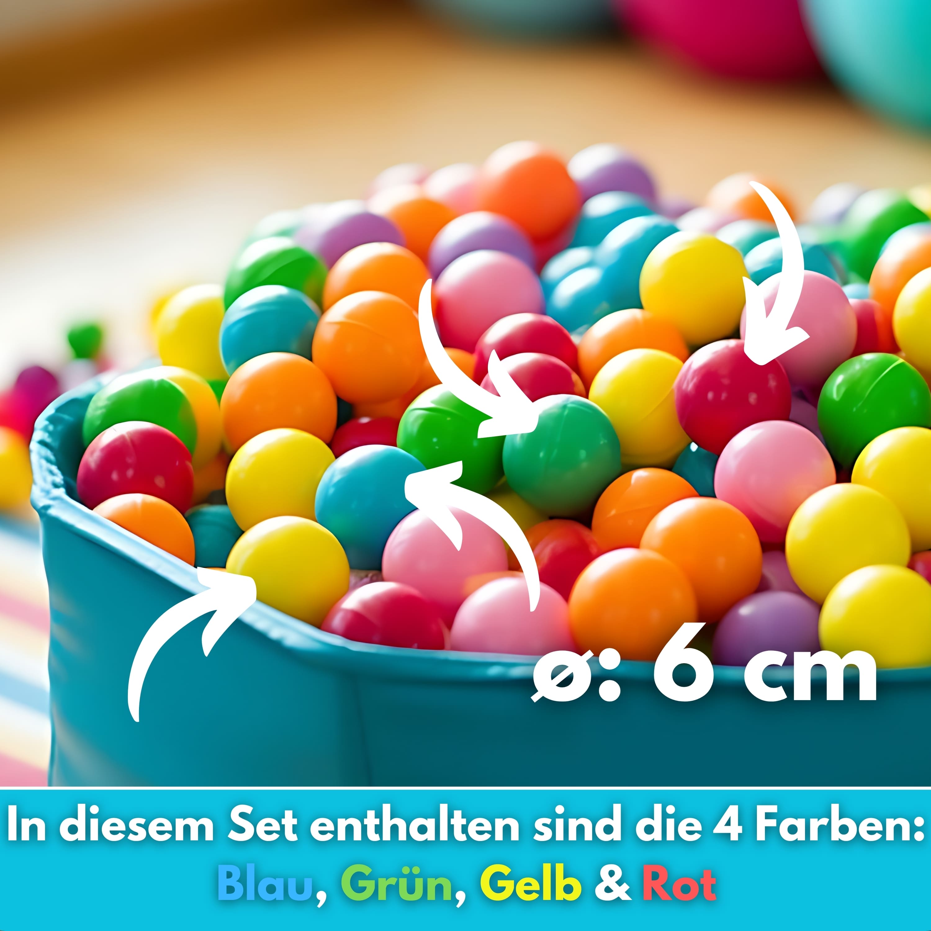 Ecosa EO-1091 Bällebad Bälle 500 Stk