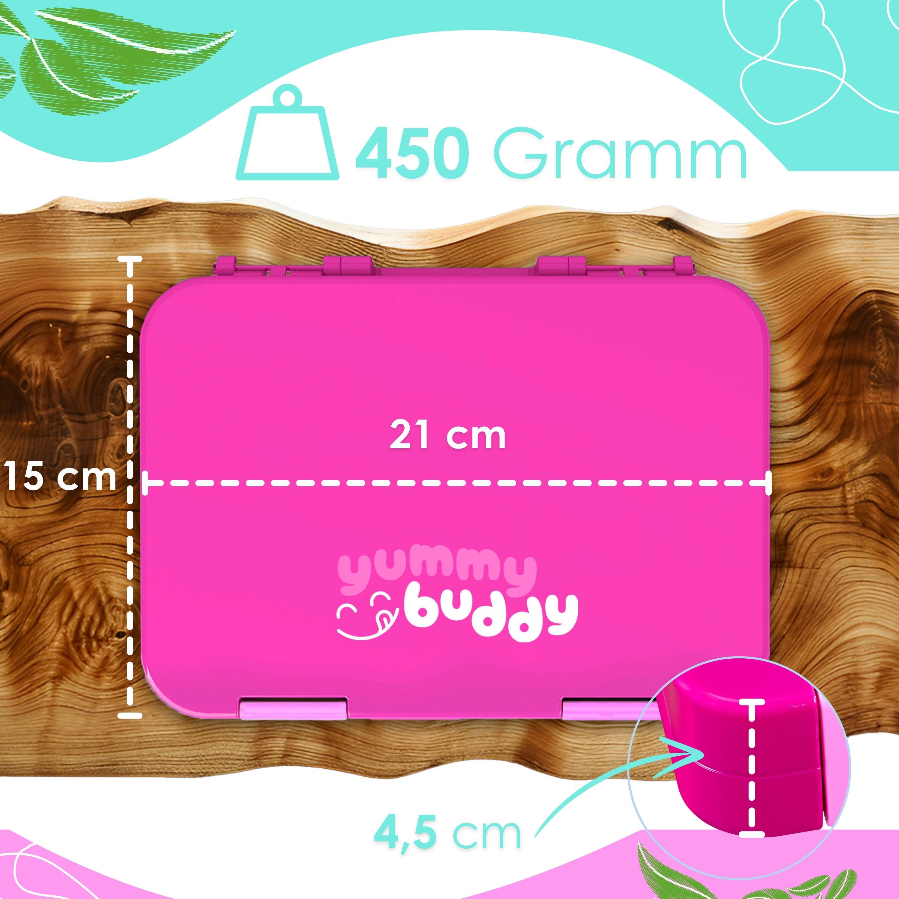 Ecosa yummy buddy Kinder Snackbox mit 6 Fächern Lila