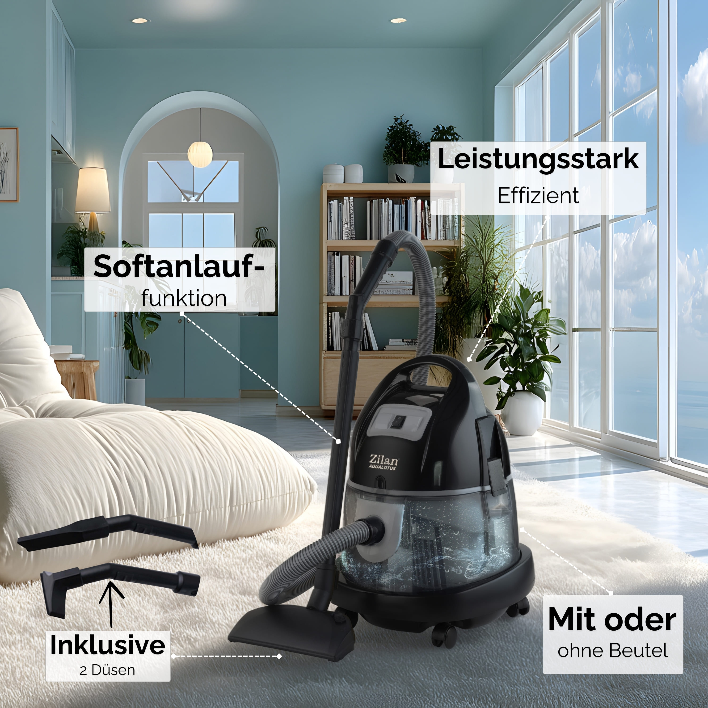 Zilan ZLN-8945 GRAU Wassersauger Zilan ZLN-8945 GRAU Wassersauger