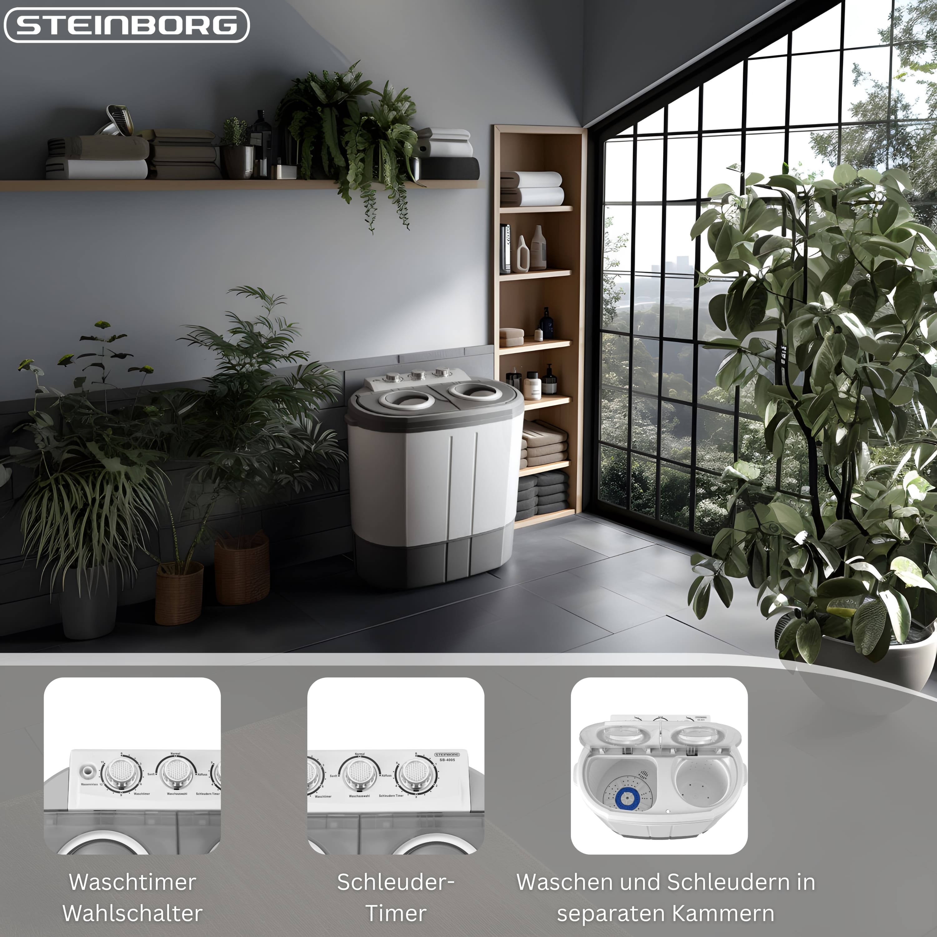 Steinborg SB-4005 Mini Waschmaschine
