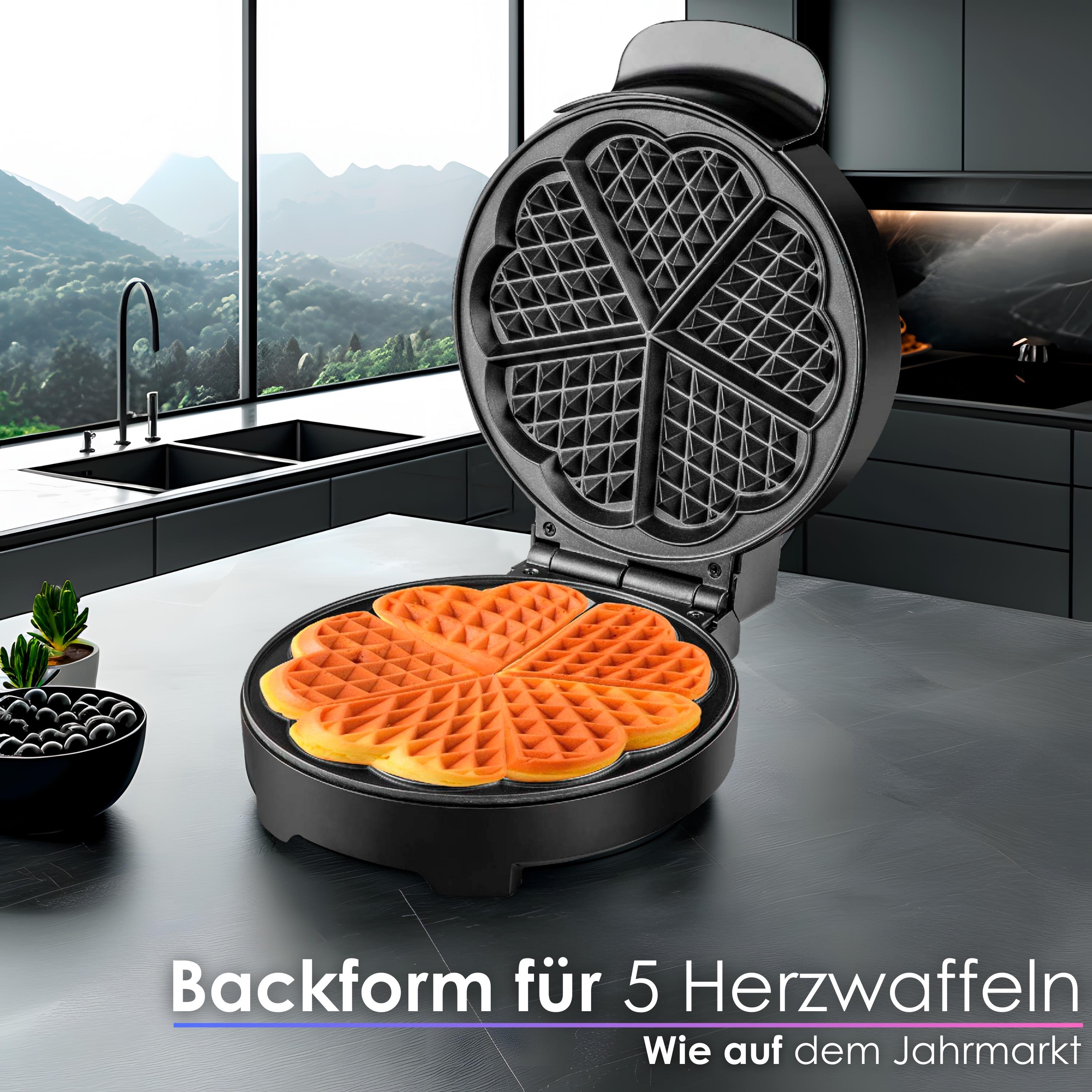 Steinborg SB-2050 Waffeleisen für klassische Herzwaffeln