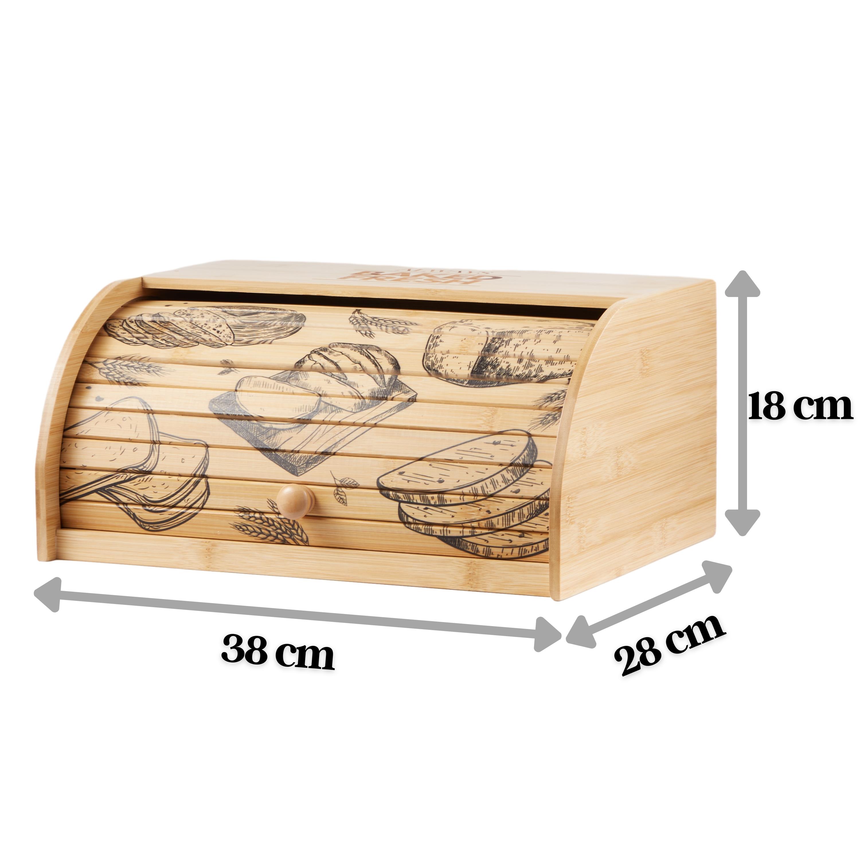 Ecosa Brotbox mit Rolldeckel aus nachhaltigem Bambus