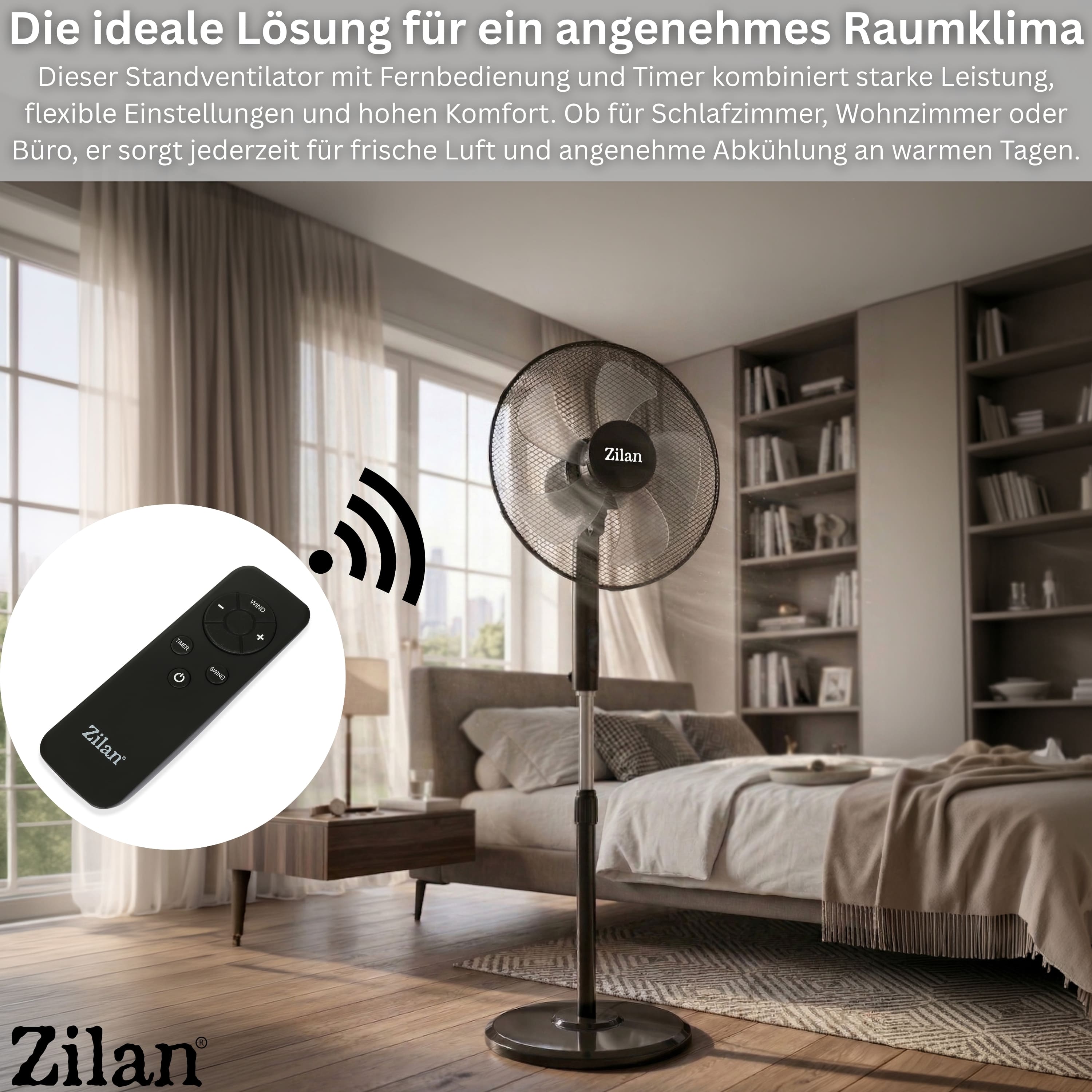 Zilan ZLN-4642 Standventilator Ø43 cm