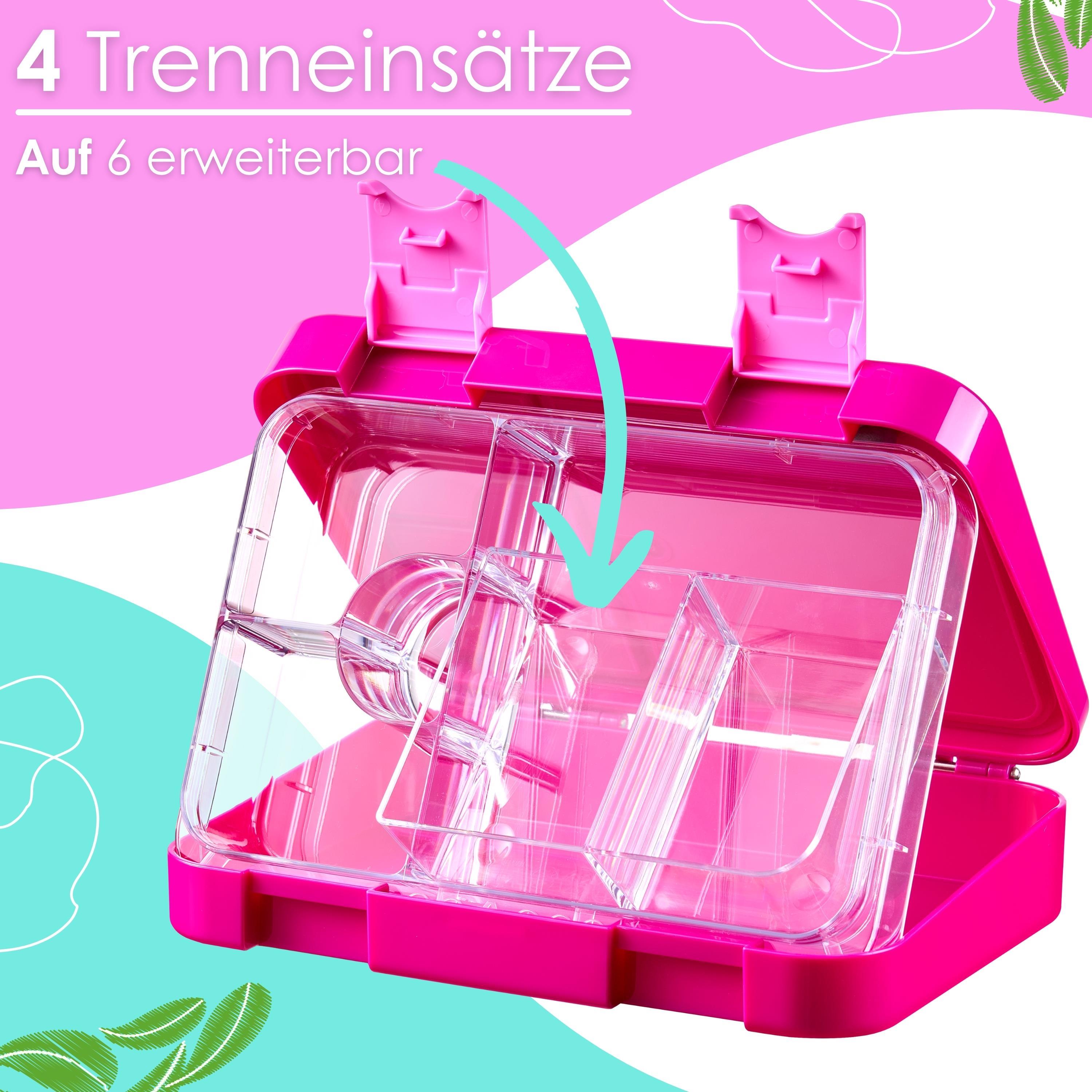 Ecosa yummy buddy Kinder Snackbox mit Fächern Lila