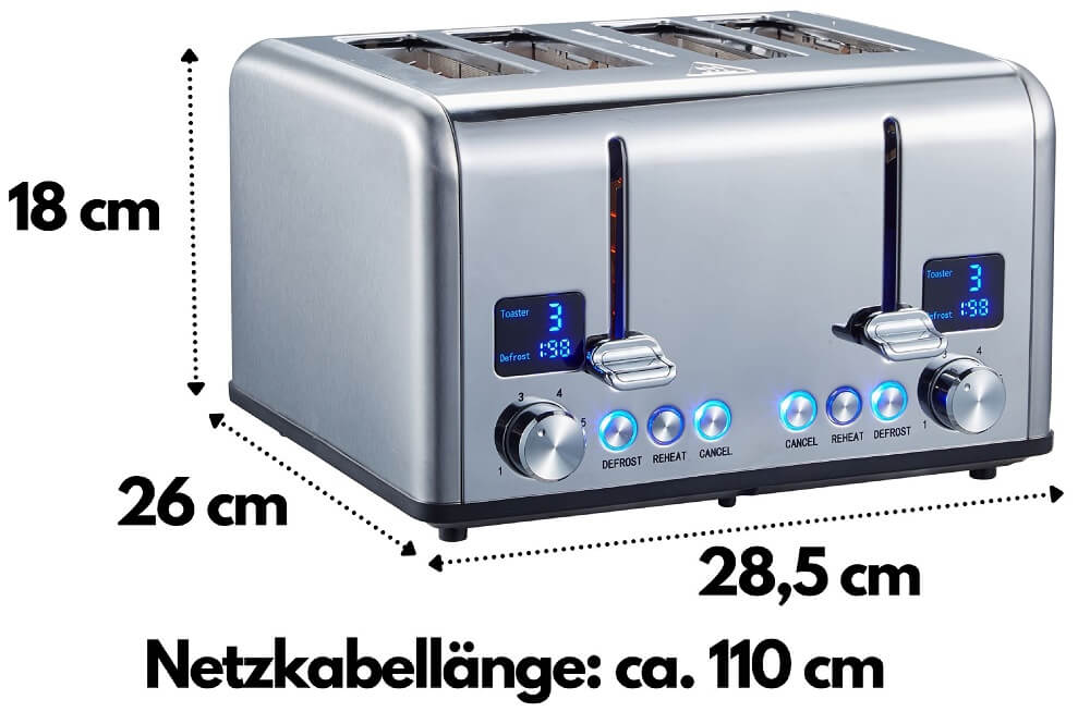 Steinborg SB-2080 Toaster 4 Scheiben