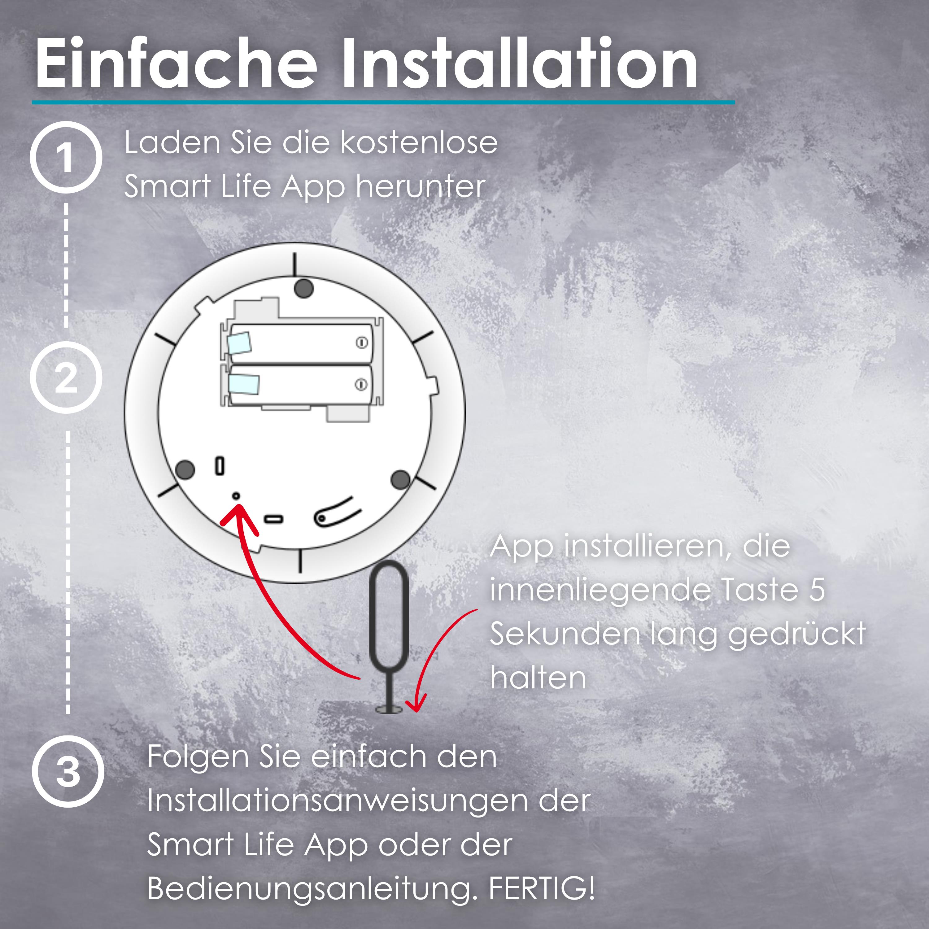 Echos Eco-4140 Wifi Rauchmelder mit 10 Jahres Batterie