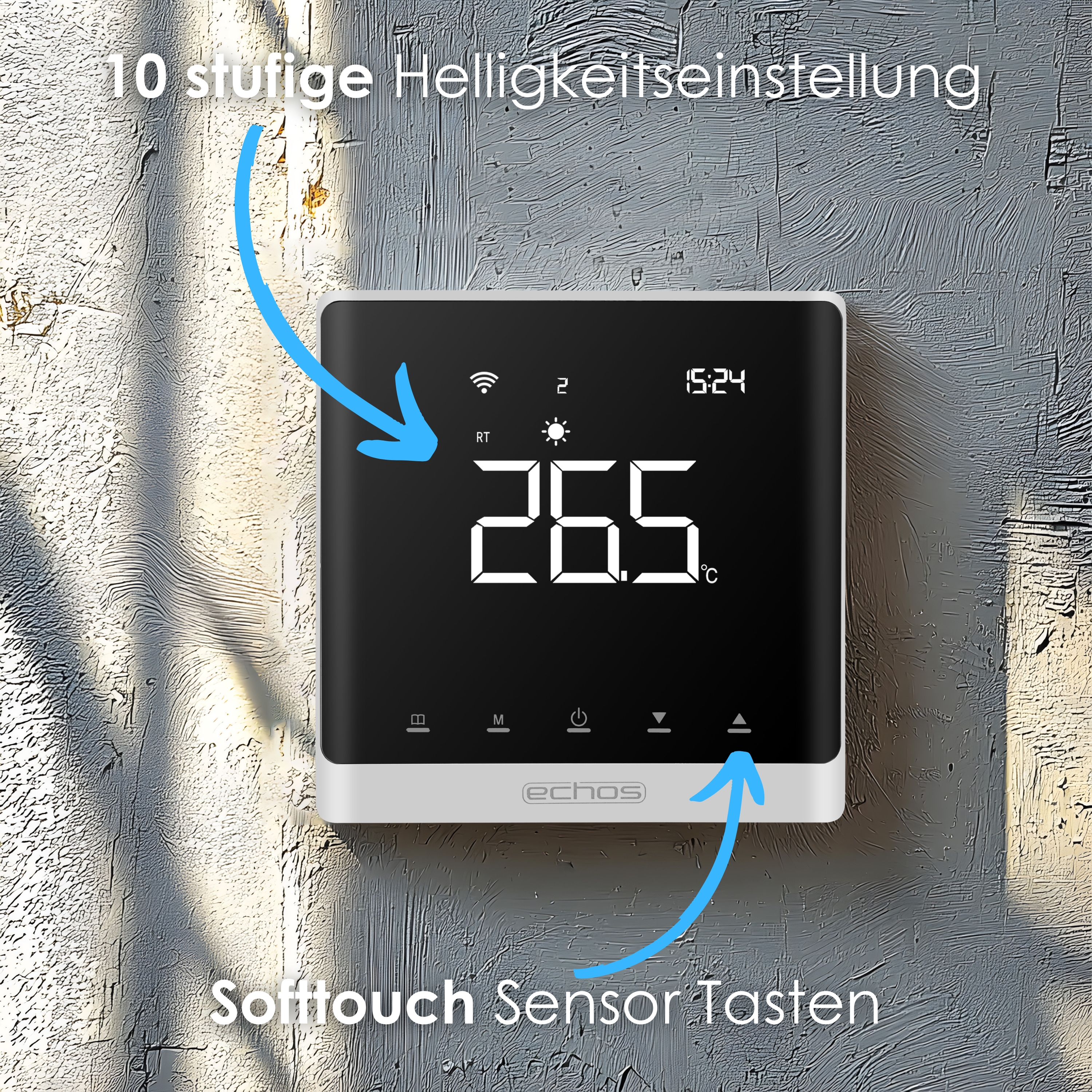 Echos Eco-4180 Smart Wandthermostat Weiß