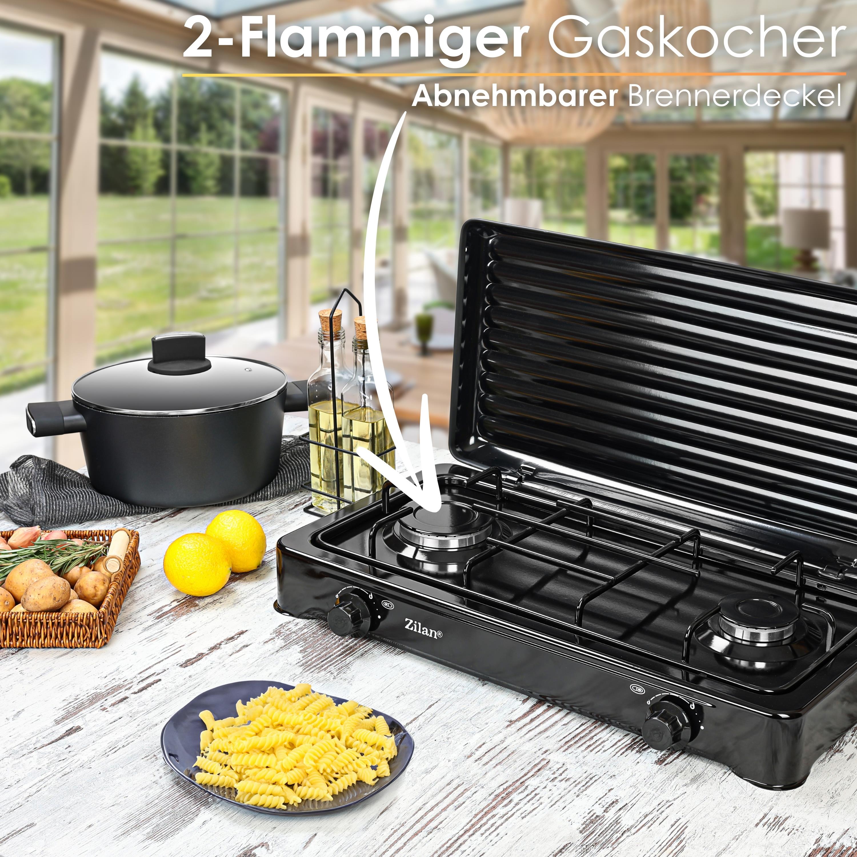 Zilan ZLN-0025 Gaskocher 2-Flammig Schwarz