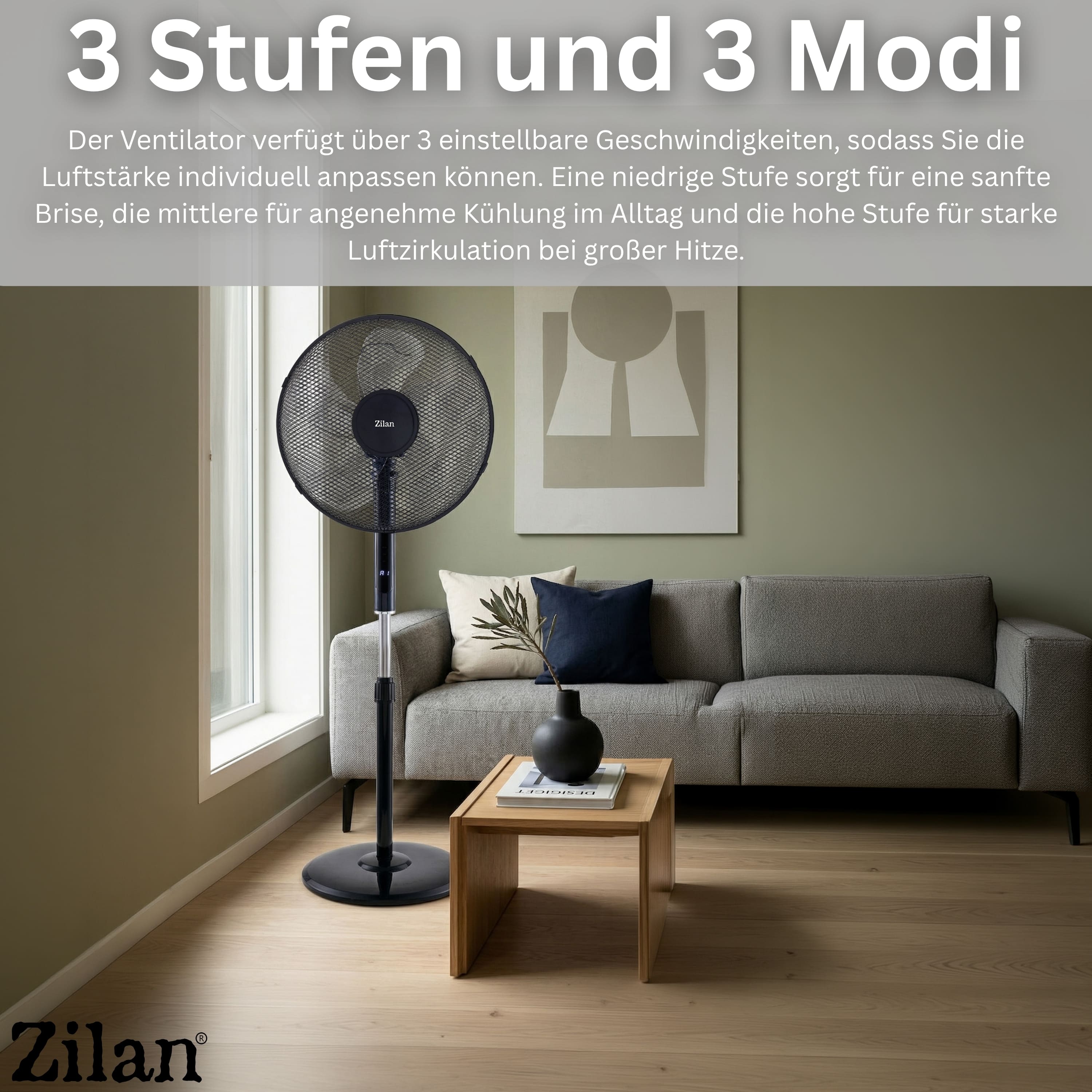 Zilan ZLN-4642 Standventilator Ø43 cm