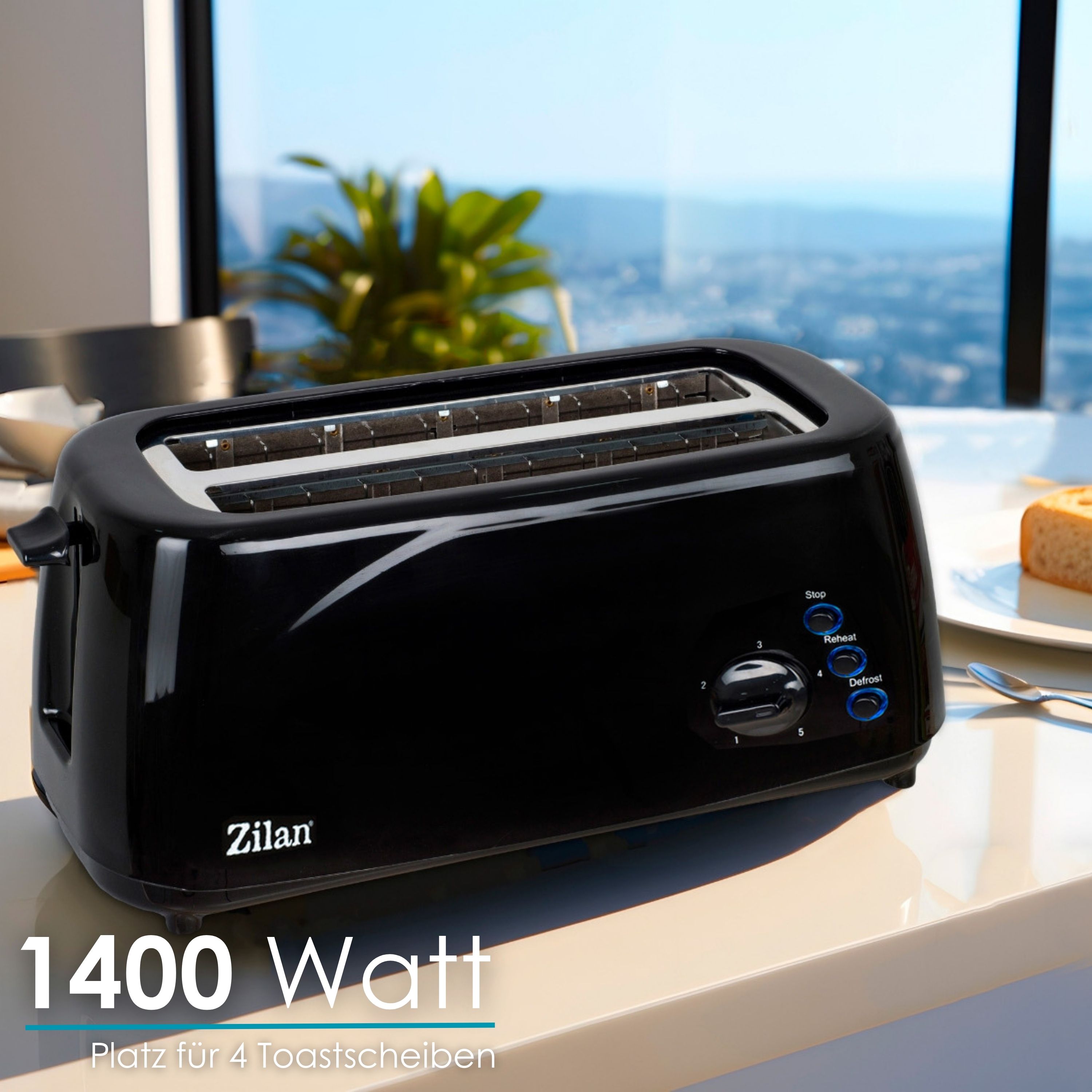 Zilan ZLN-2713 Toaster Schwarz