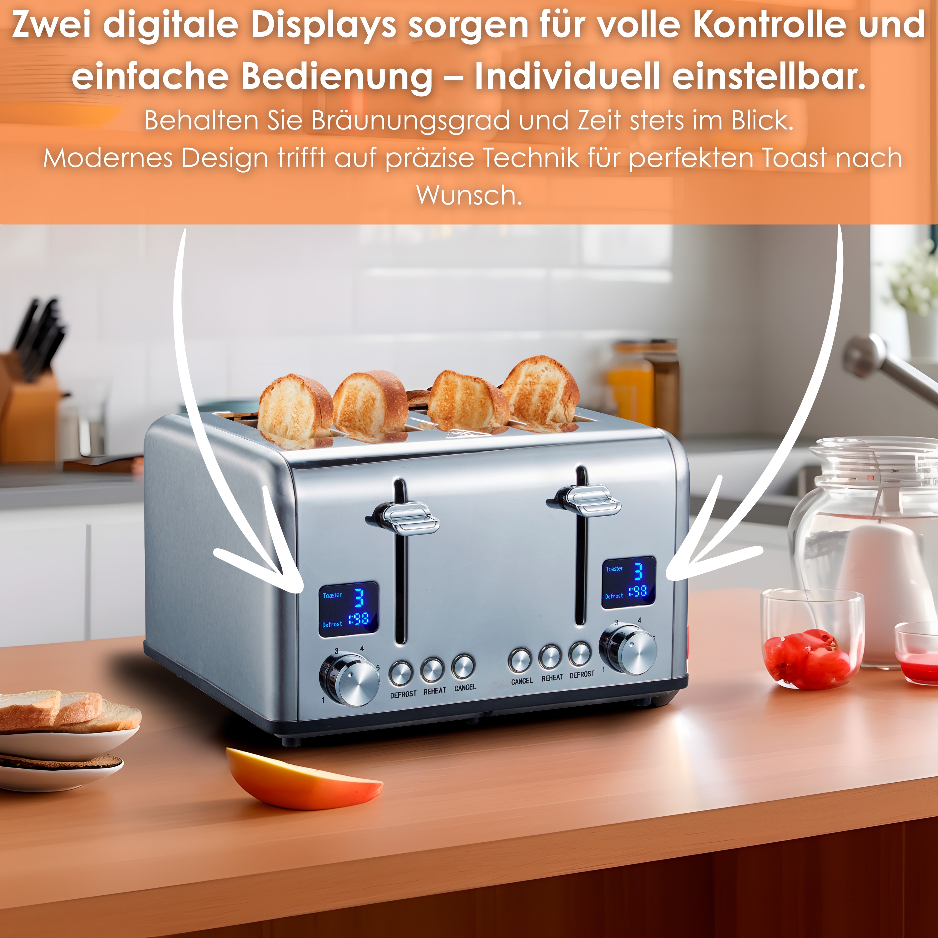 Steinborg SB-2080 Toaster 4 Scheiben Steinborg SB-2080 Toaster 4 Scheiben
