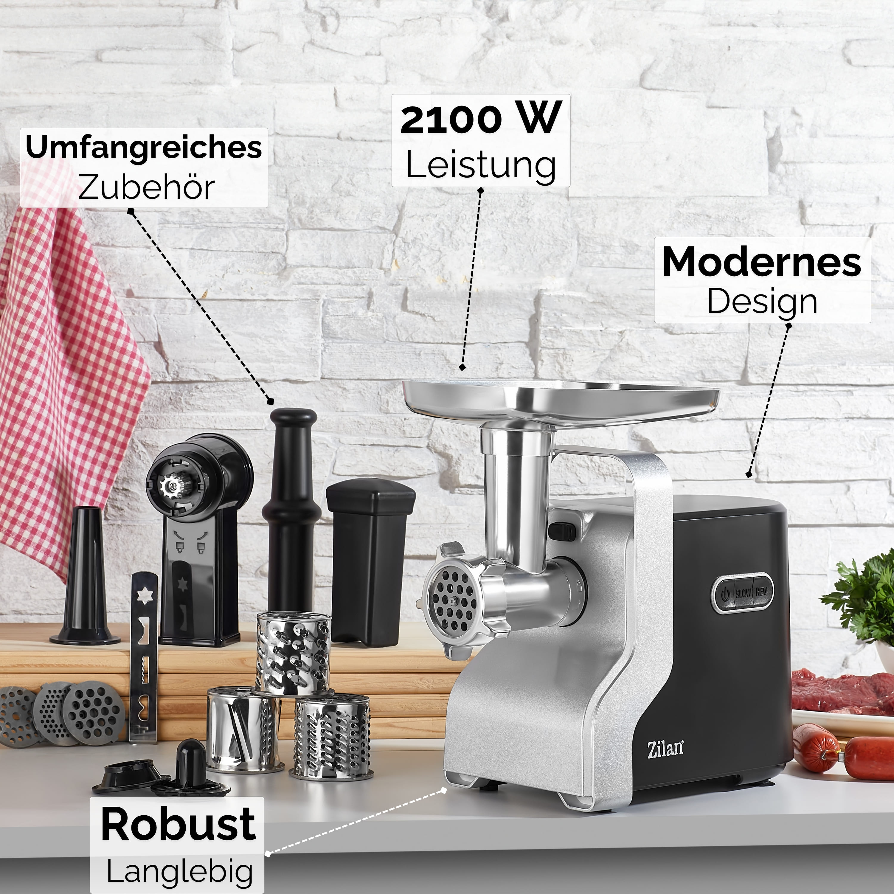 Zilan ZLN-0126 Fleischwolf 9in1