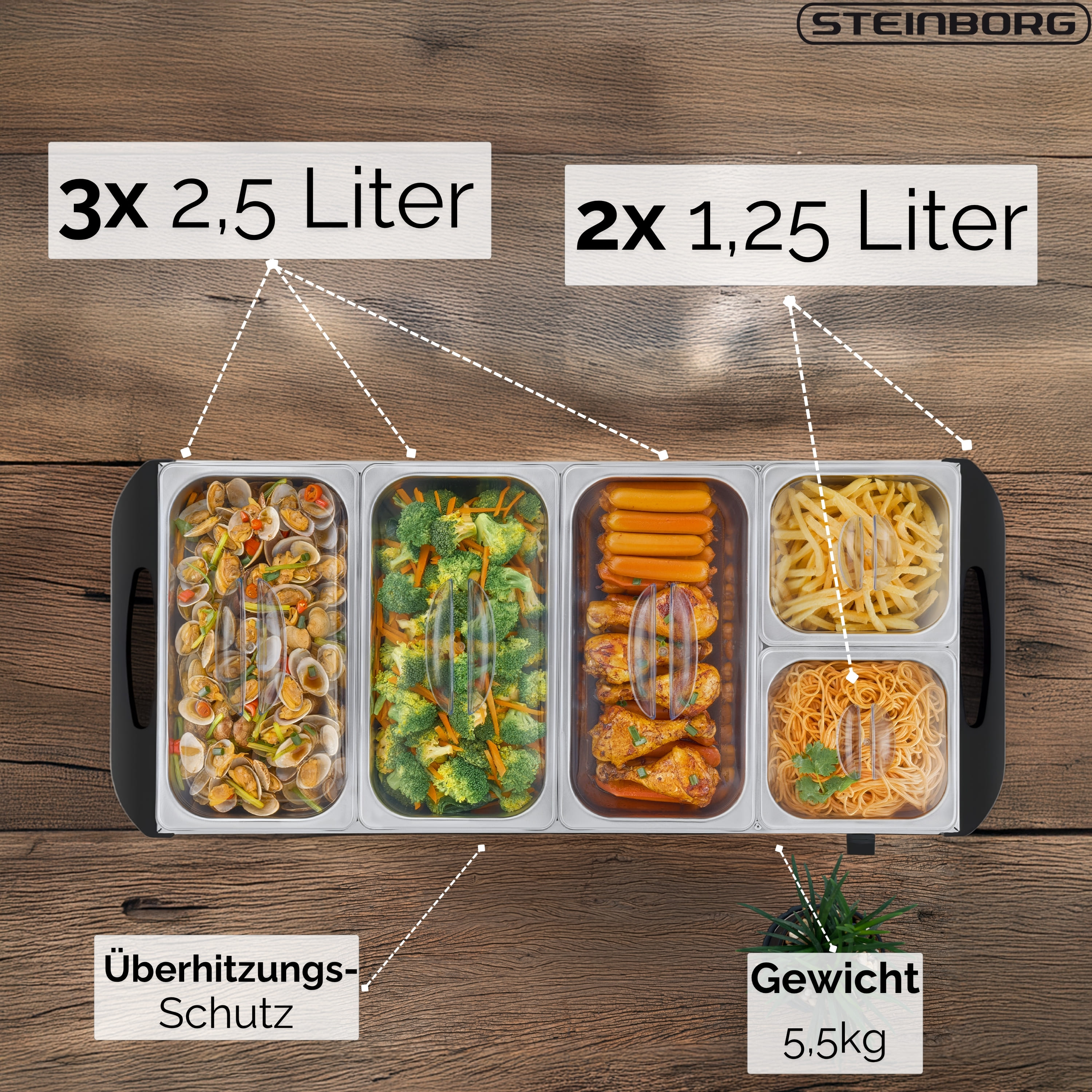 Steinborg SB-6023 Buffetwärmer