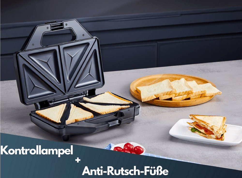 Steinborg XXL Sandwichmaker Anti-Haftbeschichtung 1000 W