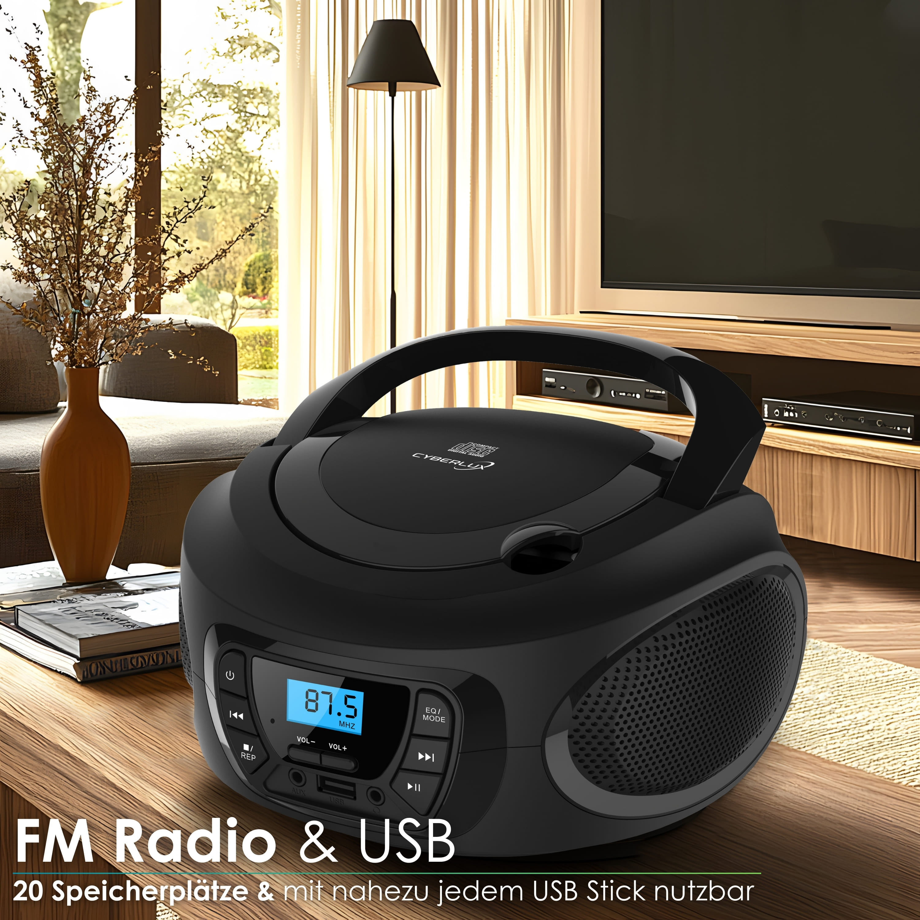 Cyberlux CL-600 CD-Player Schwarz