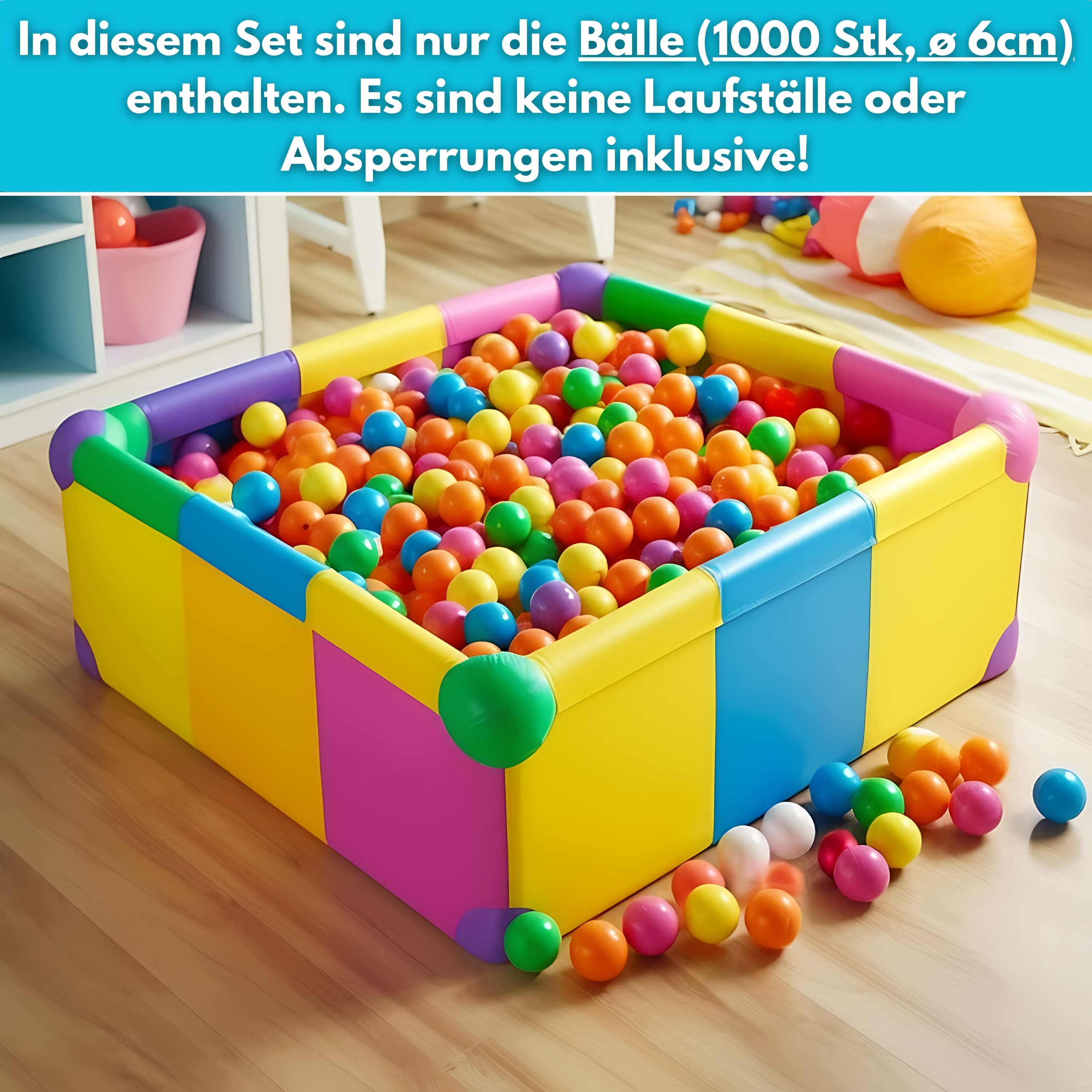 Ecosa EO-1091 Bällebad Bälle 1000 Stk